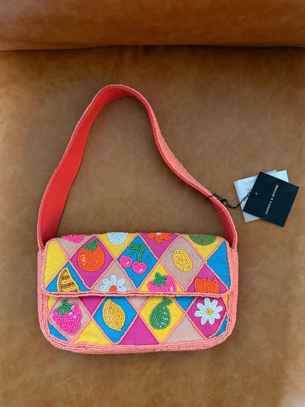 Viral TJ Maxx Beaded Fruit Flower Bag Made in India Colorful TikTok Trend Purse